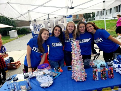 LHS Seniors Lily Donnellan, Ruby Roberge, Emily Thorne, Abigail Costa, and Madison Collier gaining support for the class of 2019