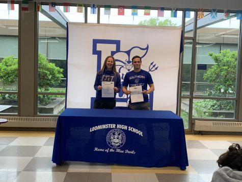 Mallory Dupuis and Nicholas Fournier sign with their college sports teams. 