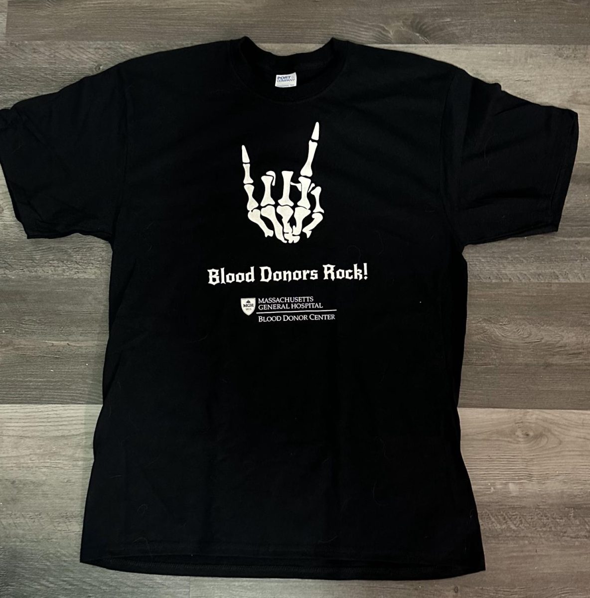 Blood donors left the gym with a little less blood and a cool t-shirt. 