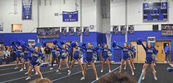 The LHS Gane Day Cheerleaders Perform for the Crowd at the Rally. 